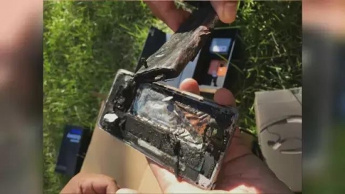 三星害怕外传的视频首度公开 手机爆炸过程惊人