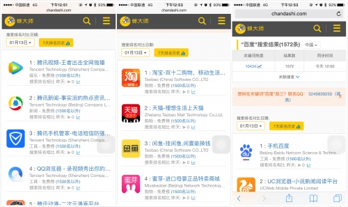 苹果应用市场崩溃？BAT排名跌出1500……